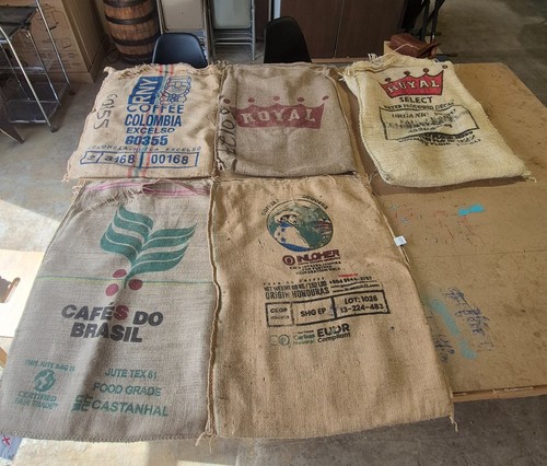 Lot authentic burlap - 5,