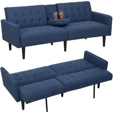 HOMCOM Upholstered Sofa bed 3