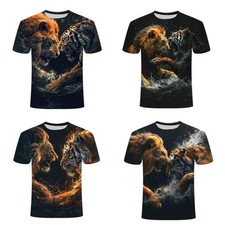 Powerful Tiger And Lion 3D