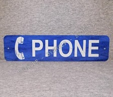 Metal Sign PHONE public pay