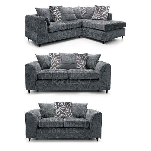 Zink grey corner - sofa, chenille