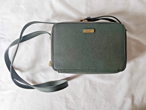 Green leather pinko bag - leather,