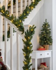 12ft Pine Garland Pre-Lit Warm