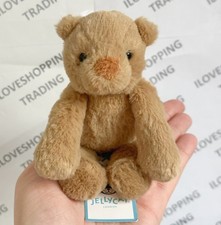 AUTHENTIC JELLYCAT FLUFFY BEIGE FUR COLLECTABLE TINY SMUDGE BEAR SOFT TOY SMG6B