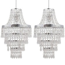 Set of 2 Chrome Chandelier