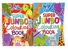 A4 Super Jumbo Kids Colouring Book Travel Fun Animal Art Craft Creative Hobby