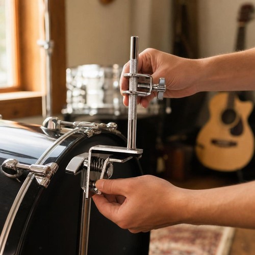 Bass drum cowbell clamp - cowbell,