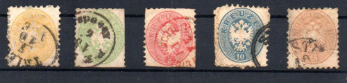 Austria 1863 set 5 values - austria,, of