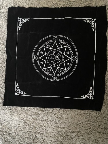 Black occult altar cloth - occult,