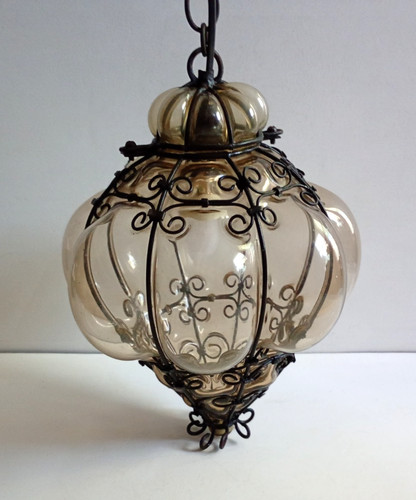 Vintage caged murano smoked - murano,