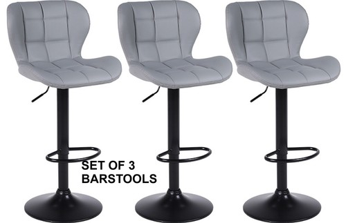 Grey bar stools faux - x,