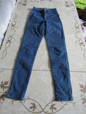 Women's Topshop Petite Blue Stretch Joni Skinny Jeans UK Size 6 leg 28" 24" Wais
