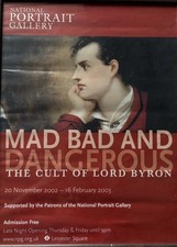 Framed Original NPG Byron Exhibition Poster 2002 - 2003  Very Rare