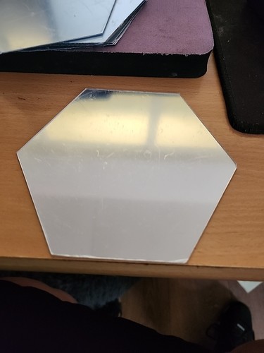 Hexagon mirror 10cms - -, 8