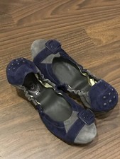 Tods Ballerina Pumps Flats Suede Shoes Womens Size 36 Very Good Condition 