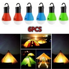 6Pcs Camping Tent Lantern Battery Operated Emergency Lights LED Light Bulb Lamp