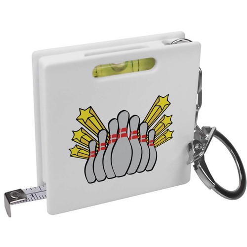 Bowling pins keyring tape - keyring,