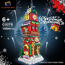 New Christmas Winter Village House Building Blocks Holiday City Art Model Toys
