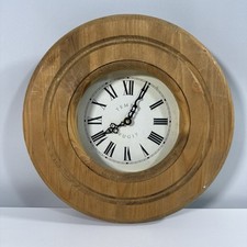 Tempus fugit solid old pine clock Country Cottage style wooden roman numerals 