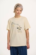 LUCY & YAK LE Ecru Cotton Denver Bee Yourself Print Tee M 10 12 14 16
