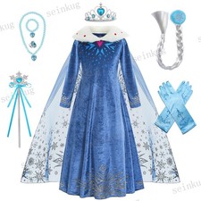UK Kids Frozen Elsa Costume