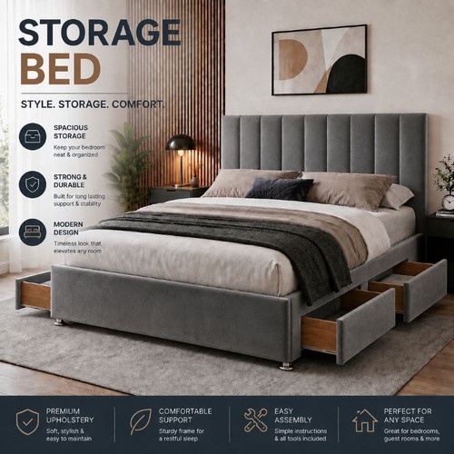 Plush divan bed with - divan,