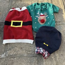 3 x Dog Jumpers Dog Clothes Size L
