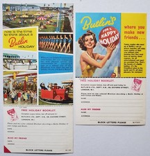 BUTLINS - TWO ORIGINAL 1960s FLYERS  - NOSTALGIC ADVERTISING LEAFLETS