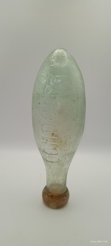 Antique aqua glass - aqua, torpedo