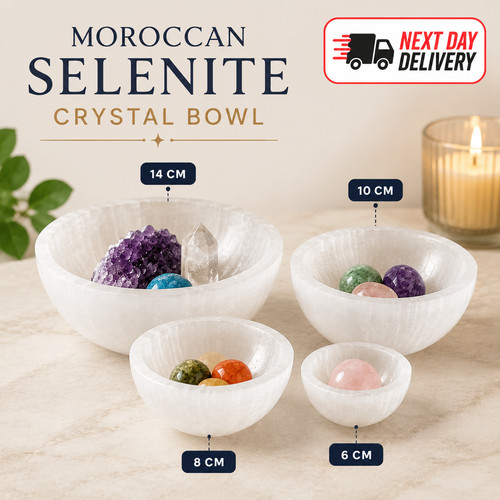 Selenite charging bowl natural - selenite,