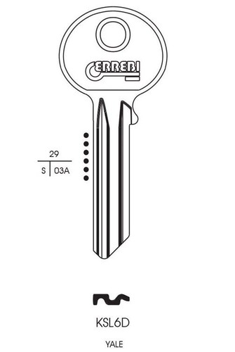 Yale cylinder key blank - cylinder,