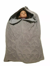 Seat Pram Stroller Swaddle Blanket Wrap Cosytoes belt slots 95x95cm