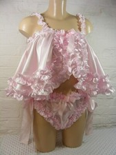 ADULT baby sissy satin with