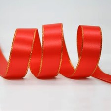 25mm Wide Satin Gold Edged