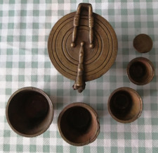 Apothecary Troy Ounce Measuring Cup Weights for Medicinal Antique Collectors