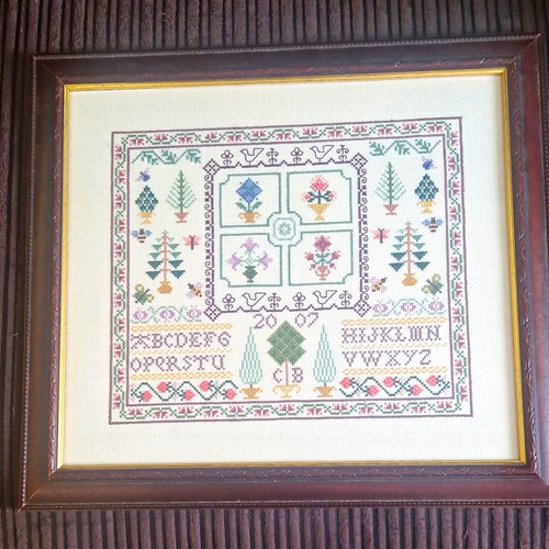 Framed finished cross - framed,