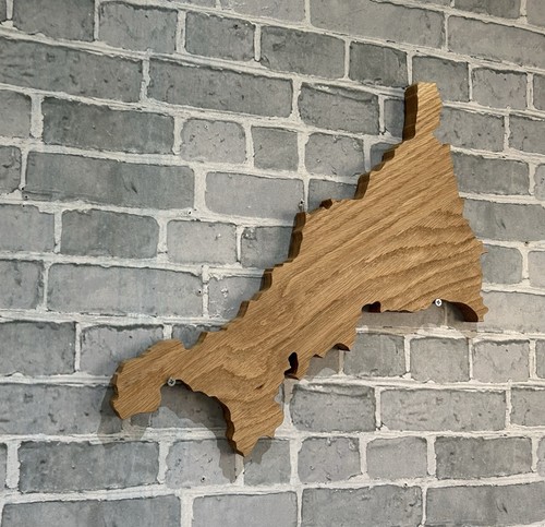 Engraved cornwall map - cornwall, wall