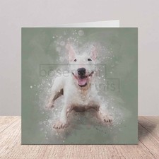 English bull terrier greeting - bull,