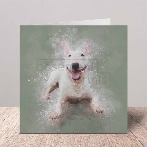 English bull terrier greeting - bull,