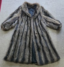 Raccoon Fur Coat, Fits Size 10