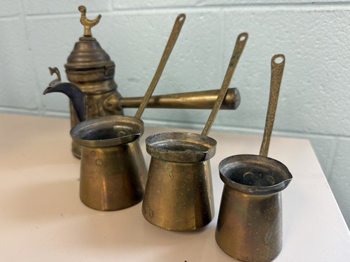 Vintage engraved brass turkish - vintage,