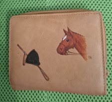 Leather Equestrian Wallet With