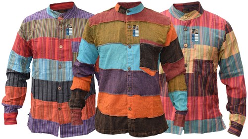 Cotton light grandad striped - light,