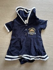 Baby Girls Sailor Dress Navy Blue 12-18 Months Used