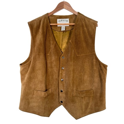 Orvis suede leather waistcoat - leather,