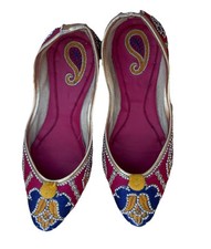 Gorgeous Indian Shoes Flats Jutti Pumps Golden Brown Women Size 5 