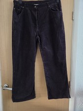 Ladies Berkertex Brown Cord Jeans Size 18