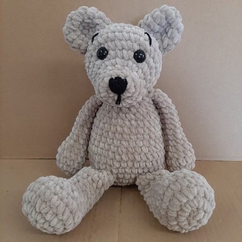 Handmade crocheted teddy bear - crocheted,