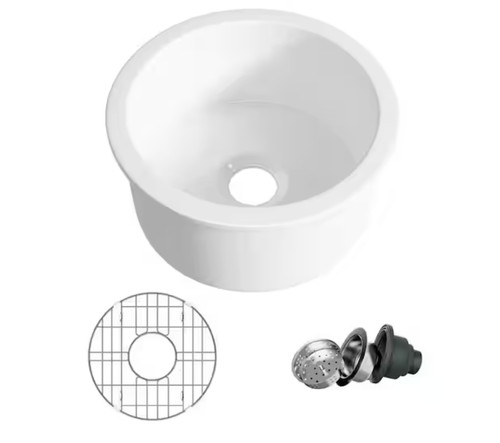 Oslo 5in white - oslo, fireclay