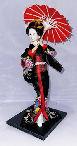 Geisha doll figure with - doll,